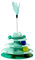 Qcwwy Plattenspieler Katze Spielzeug Ball, Robuste und Langlebige 4 Stufen Katze Spielzeug mit Feder Teaser Wand Design, Multifunktional, Breite Anwendung