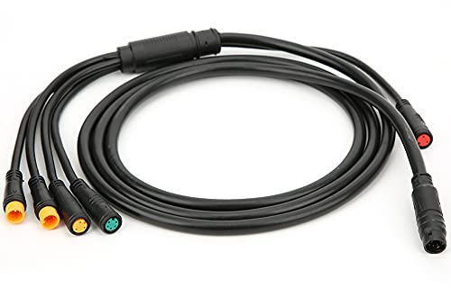 VGEBY Elektrofahrradkabel, 1 Bis 5 Elektrofahrrad Wasserdichtes Kabel Integriertes Fahrradkabel mit Lichtfunktion für Waterproof Controller