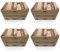 Log-Barn Kiln Dried Oak Logs for Pizza Ovens, BBQs & Small Camping Stoves - 4 x 3KG Box, Perfect for Wood-Fired Cooking, Smoking Meat & Grilling stick shaped wood chips