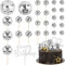 Socluer 29 Stück Discokugel Kuchen Toppers Set mit Happy Birthday Topper, 1970S Disco Tortendeko, Disco Balls Cake Toppers für Geburtstags, Disko Themenparty