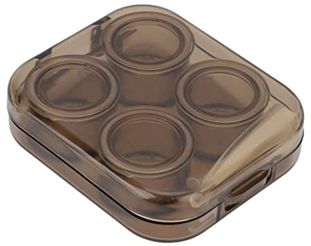 Verdant Touch Contact Lens Box Contact Lens Case Kit, Transparent Plastic Lenses Storage Container for Women Girls, Portable Box Holder, Brown180 Characters