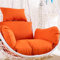 PAZONE Hängender Eierstuhl Kissenbezug, Waschbares Schaukelstuhl Kissen Mit Kissen, Dicker Hängekorb Sitzkissen Ersatz, Hängematten-Ei-Stuhlkissen for drinnen und draußen, Garten(Color:Orange)