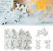 Silikonform Hase Ostern, 3D Silikonformen Gießformen Ostern Hase, Silikonform Frühling, Silikonform Osterhase, 7 Verschiedene Formen Von Osterdekorationen für Hasen(Herzförmige Kaninchenkombination)