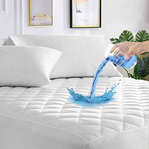 Casabella Quilted Waterproof Mattress Protector Bunk Bed- Hotel Quality Extra Deep Quilted Bunk Waterproof Mattress Protector, Absorbent, Breathable Fully Fitted-Bunk Bed 75X190+40 CM
