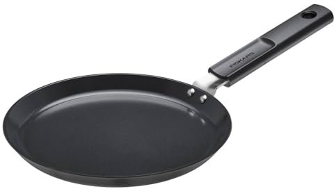 Fiskars Omelettepfanne, Hard Face, Durchmesser 22 cm, Für alle Kochfelder geeignet, Antihaftbeschichtung, Kratzfest, Aluminium/Kunststoff, Schwarz, 1075522