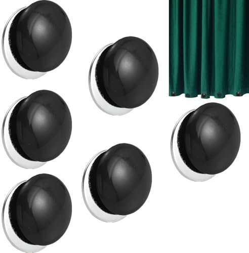 vcsjw 6 paia di pesi, tenda da doccia, pesi, per tovaglia, impermeabile, colore nero, 4 cm