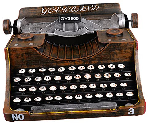 CLISPEED 1 Stück Druckermodell -Ornamente Schreibtisch Dekoration Schreibmaschine Vintage alte Schreibmaschine manuelle Schreibmaschine Eisenkunst-Schreibmaschine Schreibmaschinenmodell
