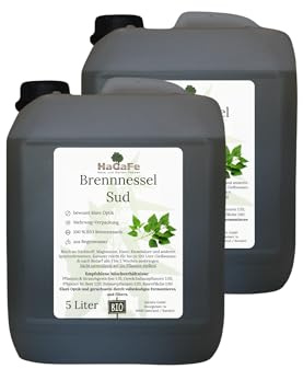 HaGaFe BIO Brennnessel Sud 5 Liter Brennnesseljauche Brennnesseldünger klare Jauche (10 Liter (2 x 5 Liter))