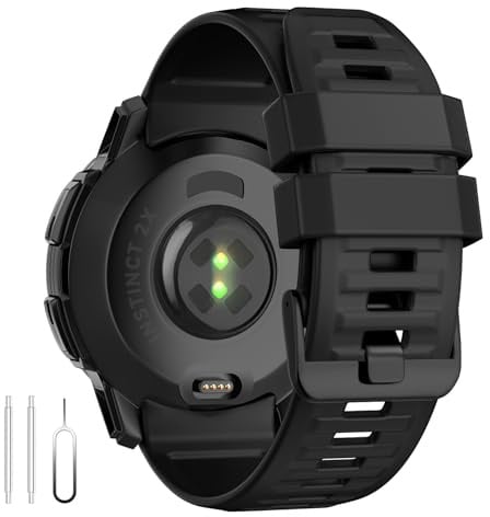 U-LIMVE Armband für Garmin Instinct 2X Solar Tactica/Instinct 2X Solar | 26mm Silikon Ersatzarmband mit Schnellverschluss