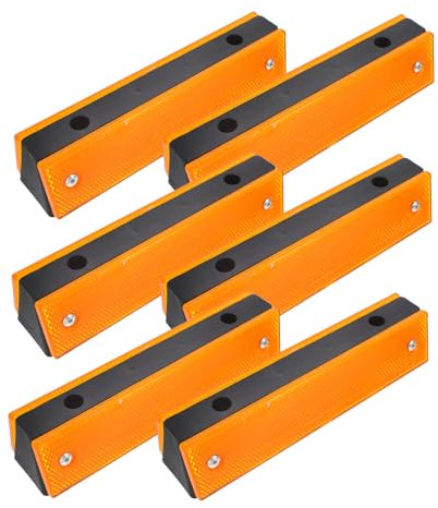 PRETYZOOM Lot de 6 Marqueurs Réfléchissants Rectangulaires Jaunes pour Tunnels et Clôtures Panneaux de Signalisation Haute Visibilité pour Sécurité Routière et de Circulation