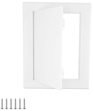 Qrity 1 Stück Revisionsklappe, 6x8 Zoll(150×200mm) Zugangsplatte, Revisionstür, Lackierbare ABS Kunststoff Zugangstüren, für Trockenbau, Wand und Decke
