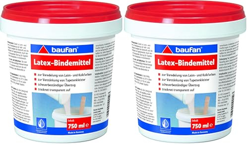 Baufan Latex Bindemittel scheuerbeständige Beschichtung 750 ml LF (Packung mit 2)