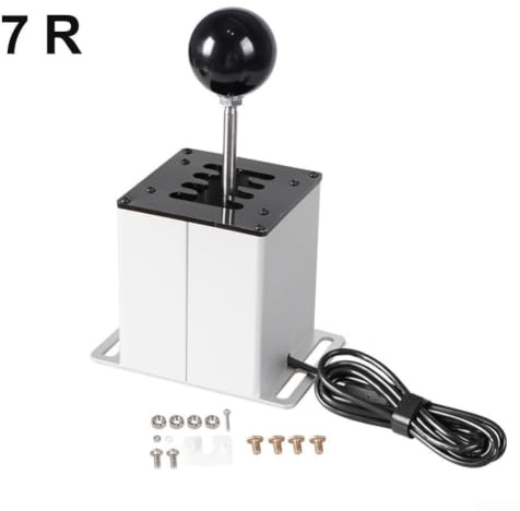 Emulador de palanca de cambios USB, palanca de cambios secuencial de metal para G29 G920 G27, transmisión manual inversa de 6 velocidades más para simulador de carreras de PC (7 velocidades)
