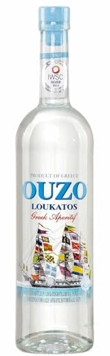 Feiner Ouzo Loukatos 700ml 38% Vol. aus Griechenland griechischer Destillat Patras Likör Tresterbrand Trester Uso Anis Schnaps