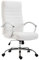 CLP Bürostuhl ergonomisch Valais Kunstleder, moderner Schreibtischstuhl, höhenverstellbarem Sitz und Einer Belastbarkeit von 136 kg, Farbe:weiß