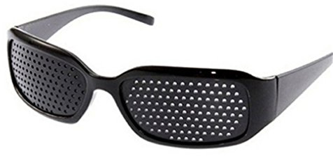 DAUCO Rasterbrille Lochbrille/Pinhole Glasses Nadelöhr für Augentrainer Entspannung Gitterbrille mit,(Rasterbrille)