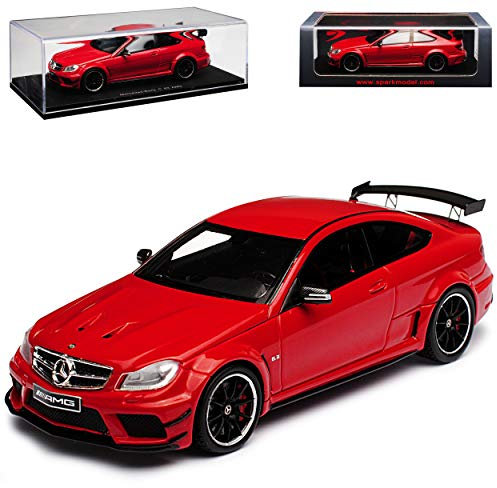 Spark Mercedes-Benz C-Klasse Coupe C63 AMG C204 Coupe Rot 2007-2015 1/43 Modell Auto