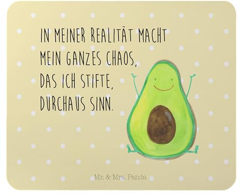 Mr. & Mrs. Panda Mauspad Avocado Glücklich - Geschenk, mousematte, Chaotisch, Mouse Pad, Chaos, pc Mousepad, Verrückt, Laptop