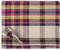 Linen & Cotton Luxus Tischdecke Stoff Tischtuch Tischwäsche Curtis -100% Leinen Gelb Bordeaux Rot Blau (130 x 130 cm) Klein Quadratisch Kariert Bunt für Home Küche Couchtisch Tuch Deko Cafe Restaurant