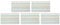 Kesper 31254 Dekor-Frühstücksbrettchen mit Streifen, Melamin, eckig 23,5 x 14,5 x 0,4 cm, mehrfarbig (5er Pack)