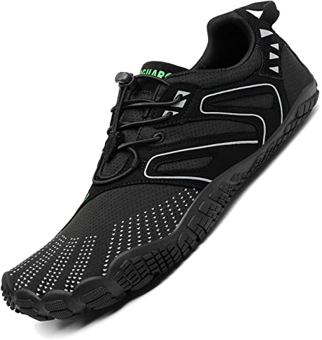 SAGUARO Barfußschuhe Herren Damen Minimalistische Traillaufschuhe Indoor Outdoor Fitnessschuhe, 39 EU, 59 Schwarz
