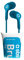 SBS Brush Stereo Headset in Farbtube verpackt, 3,5mm Klinkenkabel integriertes Mikrofon, Antworttaste blau