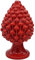 sicilia bedda - Pigna in Ceramica Siciliana - Prodotto Realizzato Interamente a Mano - Pigna Decorativa (Rosso, 18_x_11Cm)