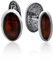 Manschettenknöpfe Sterling Silber 925 und Bernstein in Farbe dunkel Cognac, Das perfekte und stilvolle Geschenk für Männer!