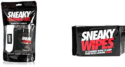 Sneaky Unisex Sbclk Cleaning Kit, Black, One Size UK & Men's Sbwip Shoe wipes, Black, One UK
