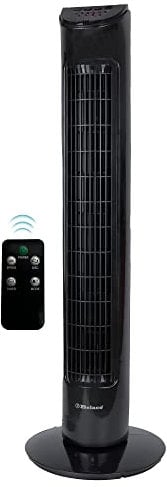 Belaco 32Inch Tower fan Cooling fan Free Standing fan 7.5 Hour Timer, Remote control 3 Breeze Speed 85 Degree oscillating 45W (Black)