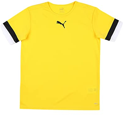 PUMA Teamrise Jersey Jr, Shirt Unisex - Bambini e ragazzi, Cyber Yellow-Puma Black-Puma White, 116