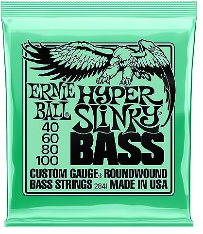 Ernie Ball Hyper Slinky Bass Nickel Wound Electric Bass Strings 40-100 Gauge