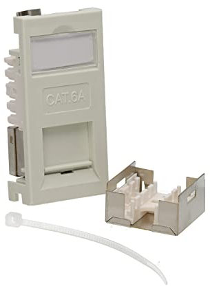 kenable CAT6A Patch Cable RJ45 SHIELDED Module Keystone with Name Plate [Cat6A RJ45 Socket]