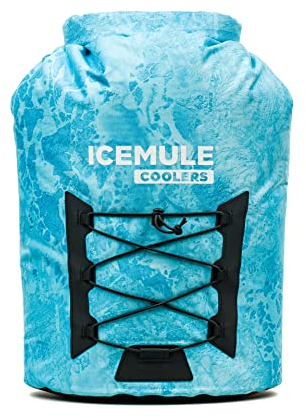 ICEMULE Pro großer faltbarer Rucksack-Kühler – Hände frei, 100% wasserdicht, 24+ Stunden Kühlung, weiche Seitenkühler für Wandern, Camping, Angeln und Picknicks, 23 Liter, passend für 24 Dosen + Eis,