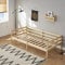 FetiNes Tagesbett Massivholz Kiefer Bettsofa Einzelbett Schlafsofa Bettgestell Holzbett Gästebett Massivholzbett 90x190cm, Naturholzfarbe