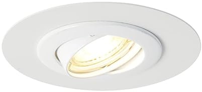 Qazqa Einbaustrahler, Einbauleuchte - Edu - Weiß, max. 50W, Geeignet für LED, 13cm, Rund, Ideal als Flur, Küche lampe, Schlafzimmerlampe und Wohnzimmerlampe