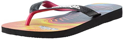 Havaianas Top Marvel Flip Flops Unisex, Schwarz/Rosa Elektrisch, 37/38 EU