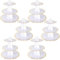 JMIATRY 6 Pack Cardboard Cupcake Stand 3 Tier, White Cake Stand, Afternoon Tea Stands Cardboard, Round Dessert Tower for Afternoon Tea, Birthday Party, Wedding and Baby Shower