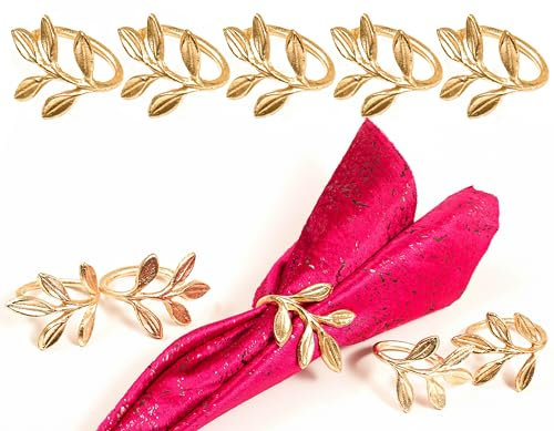 CLEENTABLE Antike Serviettenringe Set mit 6 Stück, Küstenmeeresleben, Serviettenhalter, nautische Serviettenringe Bulk für Partydekoration, Alltag, Familienfeiern – eine tolle Tischdekoration