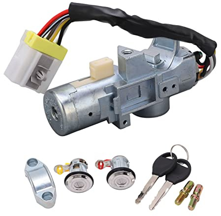 Interruttore di Blocco Avviamento Auto con Accensione Automatica a 2 Chiavi in ​​lega di Alluminio per Navara D22 1997 2006
