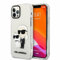 Karl Lagerfeld KLHCP12MHNKCTGT Hülle für iPhone 12/12 Pro 6,1 transparent hardcase Gliter Karl&Choupette