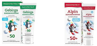 PAEDIPROTECT Gebirgssonnencreme für Kinder und Erwachsene 75 ml, Sonnencreme LSF 50 & Alpinsonnencreme für Kinder und Erwachsene 30 ml LSF 50+, Sonnencreme Gesicht ideal für den Winter