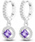 QIKAOLA Silber Creolen Ohrringe für Damen 925 Sterling Silber Creolen Ohrringe mit bunten Cubic Zirkonia Hypoallergene Silber Huggie Scharnier Knorpel Ohrringe
