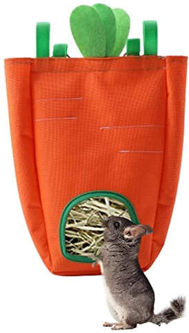 Holdes Heu-Feeder-Kaninchen - Futterbeutel für Chinchilla-Heu - Futtersack Kleintierkäfig Zubehör für Kaninchen Hasen Meerschweinchen Chinchilla Hamster