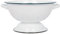Argon Tableware 1x Verde 23.5cm Blanco Colador de Esmalte - Metal Cocina Hundir Pasta Arroz Alimento Escurridor Tamiz Bol con Asas