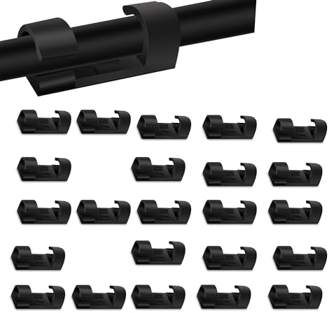 ZAHD 80 Stück Kabelhalter Kabelklemme Kabelclips Kabelführung Kabelschelle Befestigungsclips Organizer Kabel Haken Draht Kabelklemmen Kabelorganisator am Schreibtisch für Netzkabel,USB Ladekabel (80)