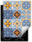 DarHaus Herdabdeckplatte Einteilig Küche Abdeckplatte für Ceranfeld Abdeckung Induktionskochfeld Aufrollbare Matte 40x52 cm, blau - Mosaik
