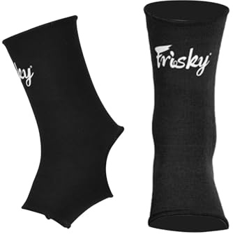 Harilla Muay Thai Knöchelstützbandagen Kickboxbandagen Kinder Erwachsene Fußstützen Knöchelstützen für Grappling-Training Kickboxen Treten, schwarz M