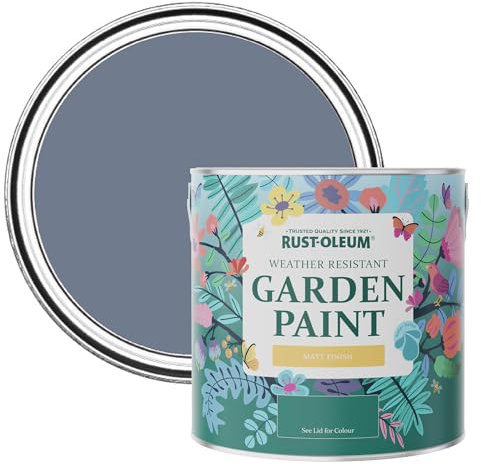 Rust-Oleum Blue Mould-Resistant Garden Paint in Matt Finish - Hush 2.5L
