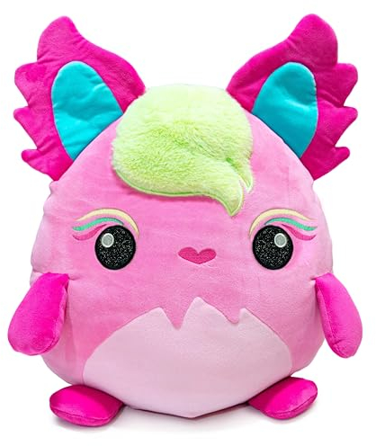 SquishPets - Kuscheltier Big Funxy, Plüschtier 30 cm zum Kuscheln und Spielen, rosa